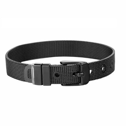 гривна с послание от медицинска стомана - черен цвят