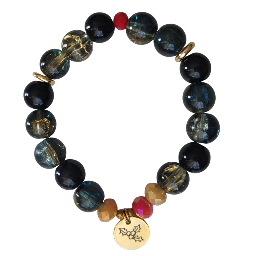 гривна с камъни - подарък за жена за Коледа