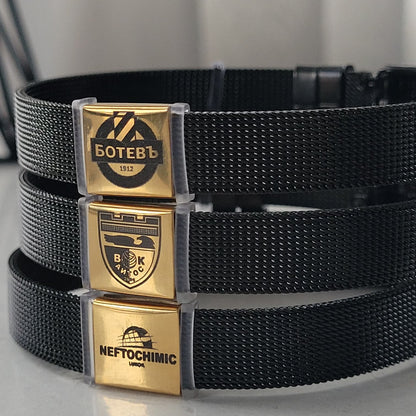 мъжка гривна от стомана с лого картинка на отбор