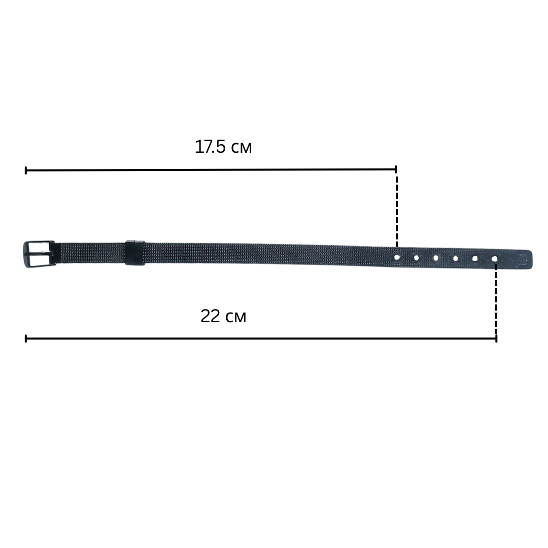 гривна с послание от медицинска стомана - черен цвят - размер